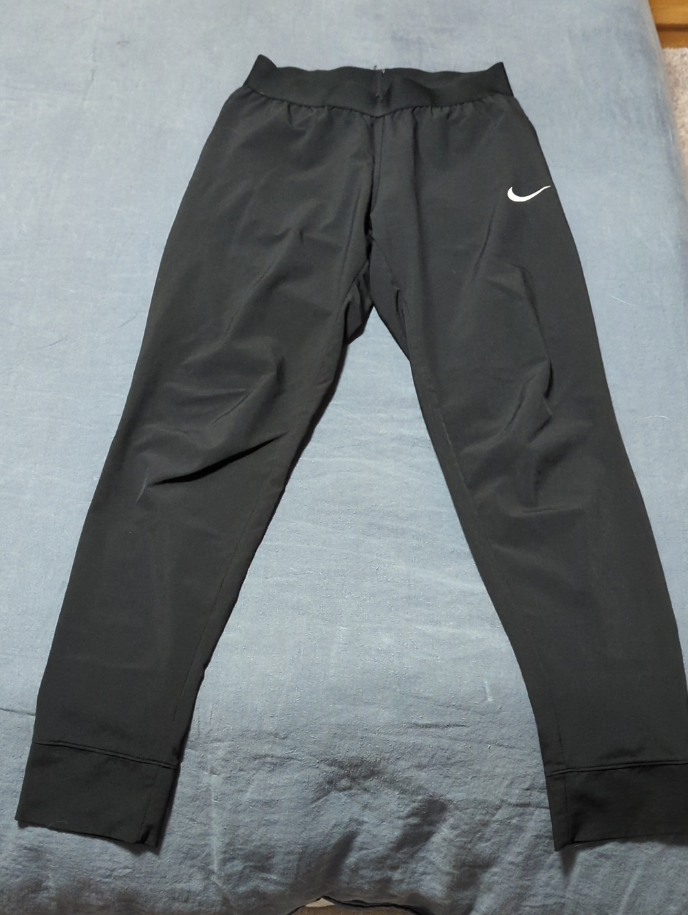 Nike Black Kids Leggings with White Swoosh